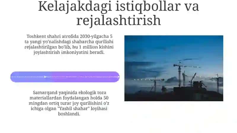Oʻzbekistonda Yangi Shaharlarning Qurilishi: Xotira va Tarix 4