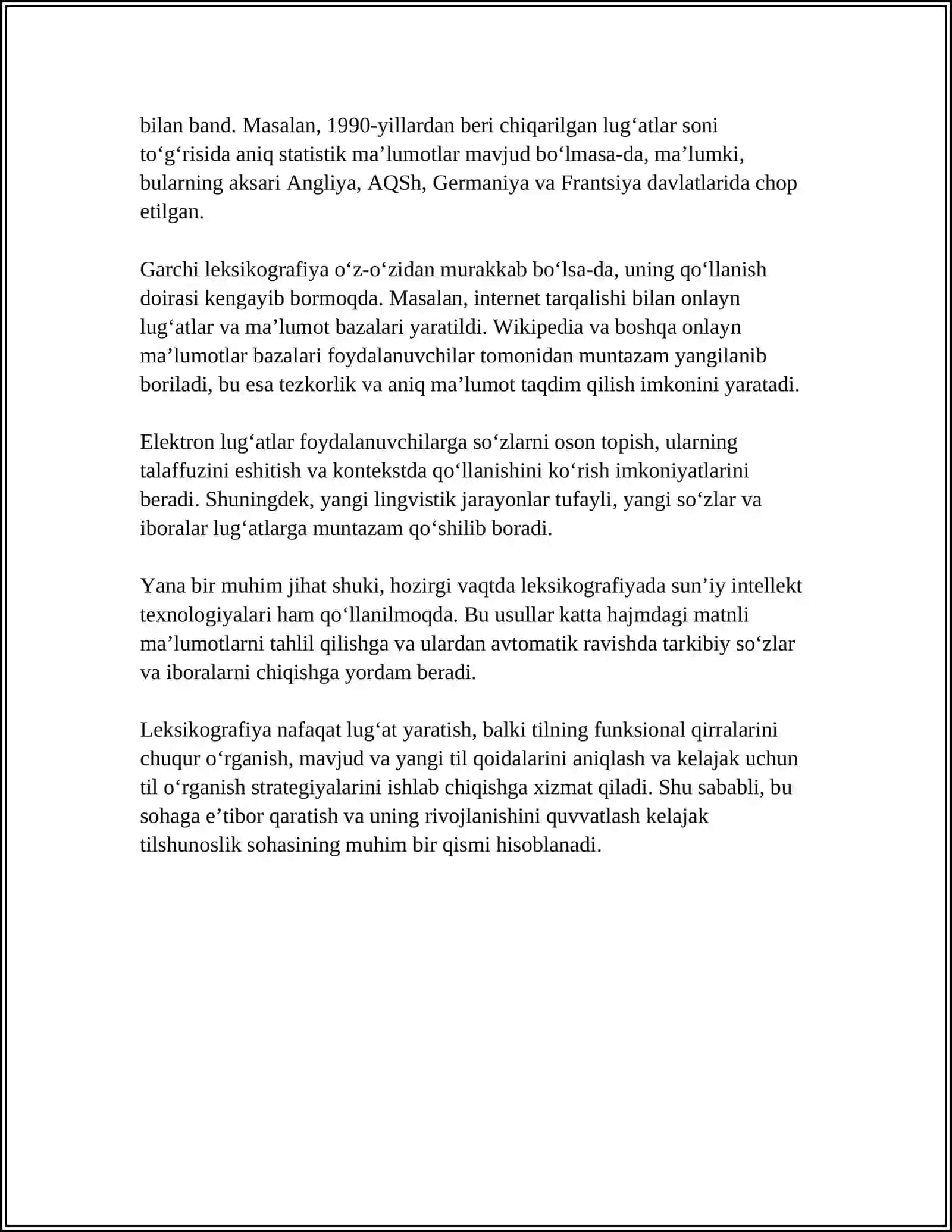 LEKSIKALOGIYA VA UNING BÒLIMLARI 4