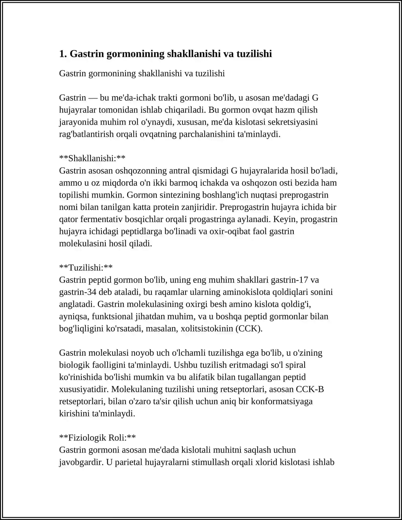 Gastrinning biokimyo fanidagi ahmiyati 4