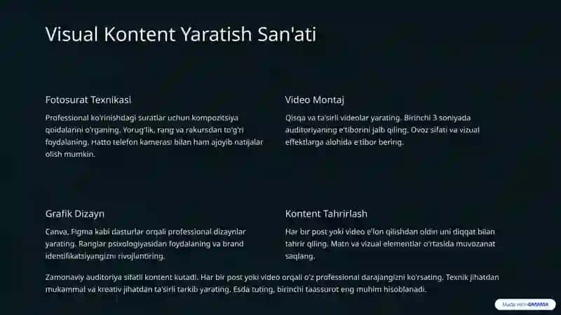 Ijtimoiy Tarmoq Tarkibi: Zamonaviy Kontent Yaratish Yo'llanmasi 4