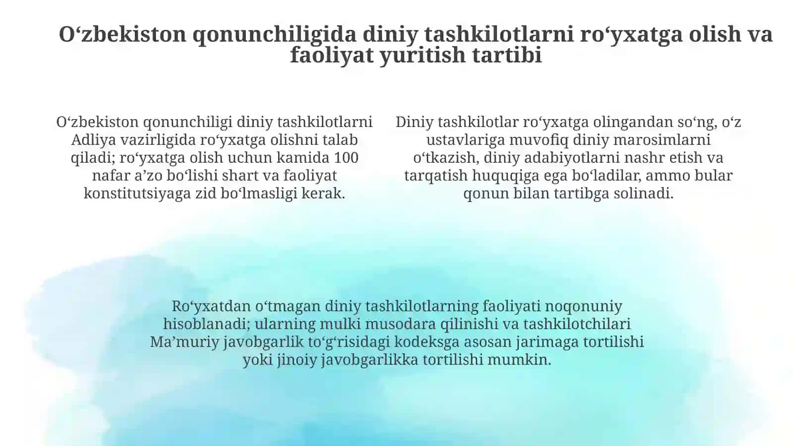 O'zbekistonda faoliyat yurituvchi diniy tashkilotlar 4