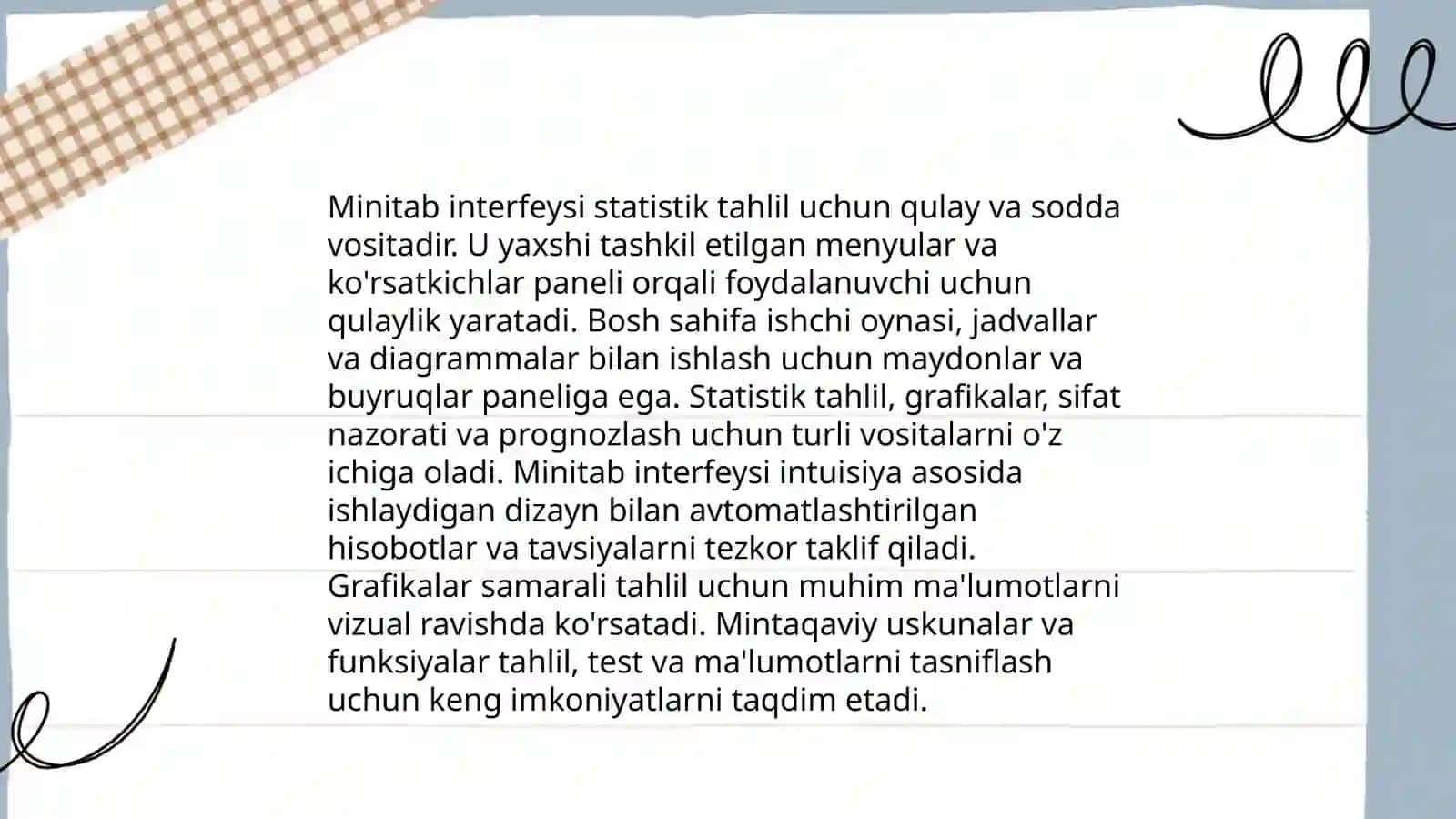 MiniTab dasturi 4