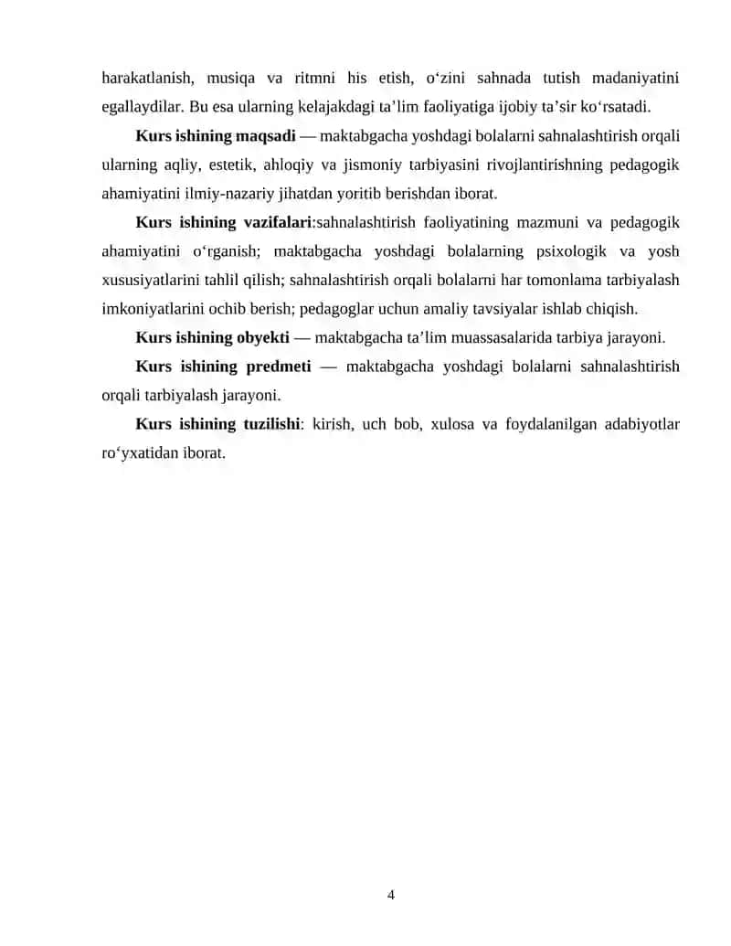 Maktabgacha yoshdagi bolalarni sahnalashtirish orqali har tomonlama aqliy, estetik, ahloqiy, jismoniy tarbiyalash 12.docx 4