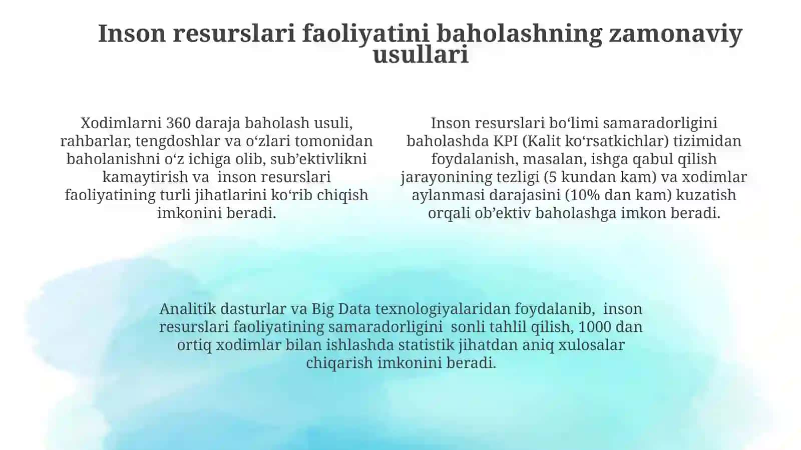 Inson resurslari faoliyatini baholashning zamonaviy uslublari 4