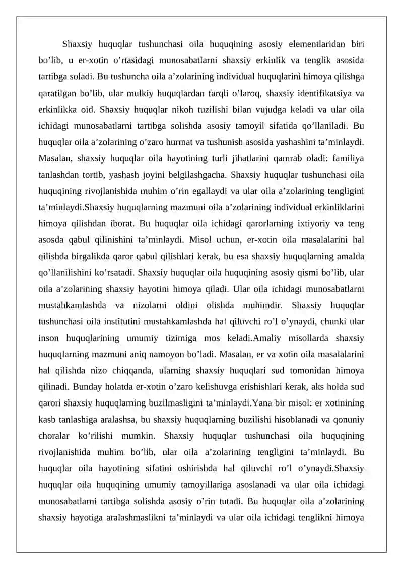 Er-xotinning shaxsiy huquq va majburiyatlari 4