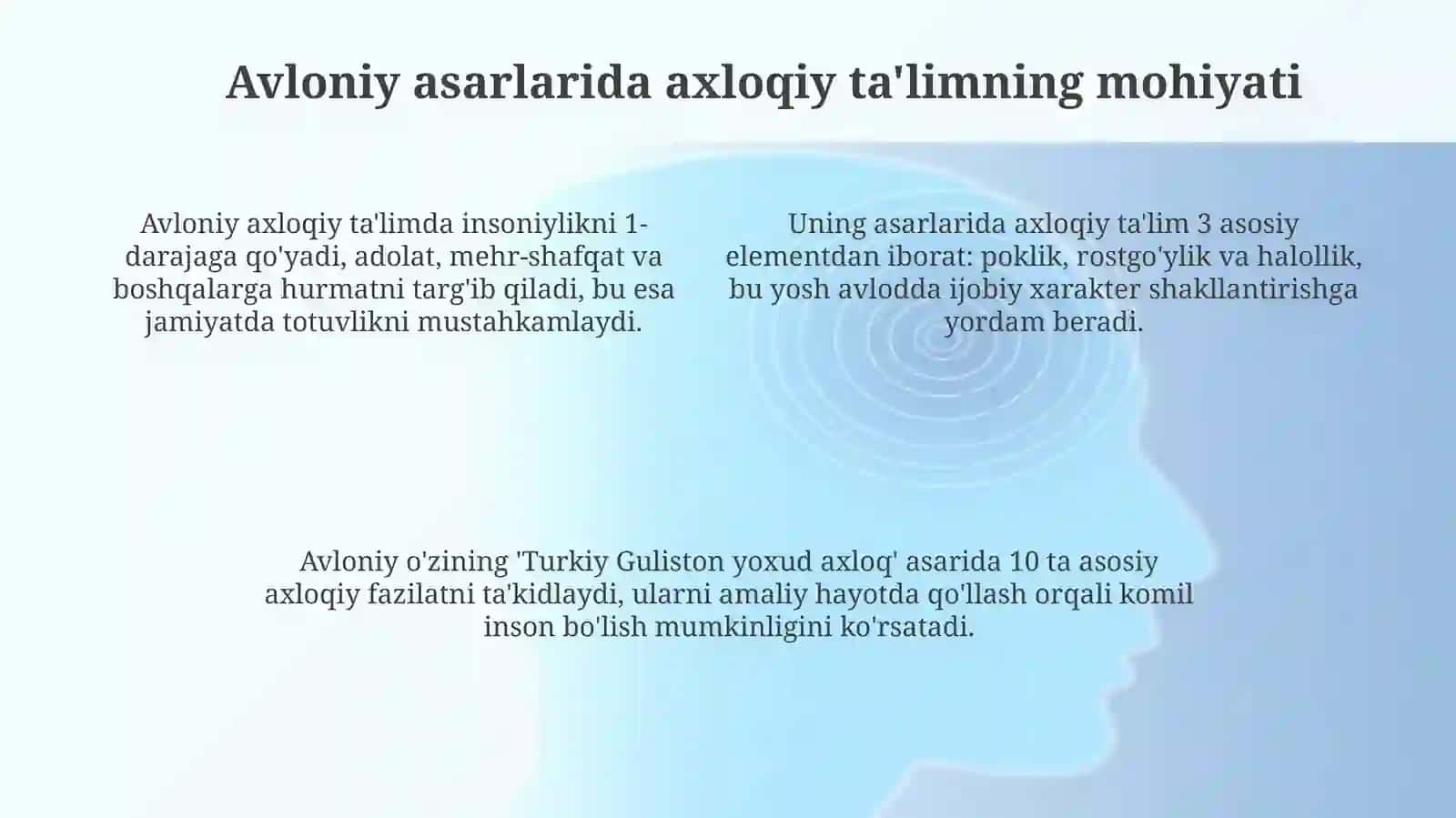 Abdulla Avloniy asarlaridan vijdon tarbiyasi masalalari 4