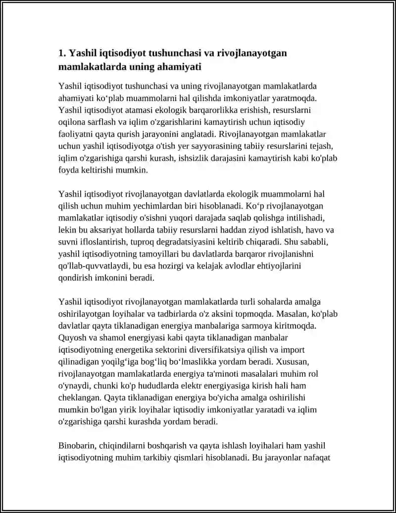 Yashil Iqtisodiyot Rivojlanishi 4