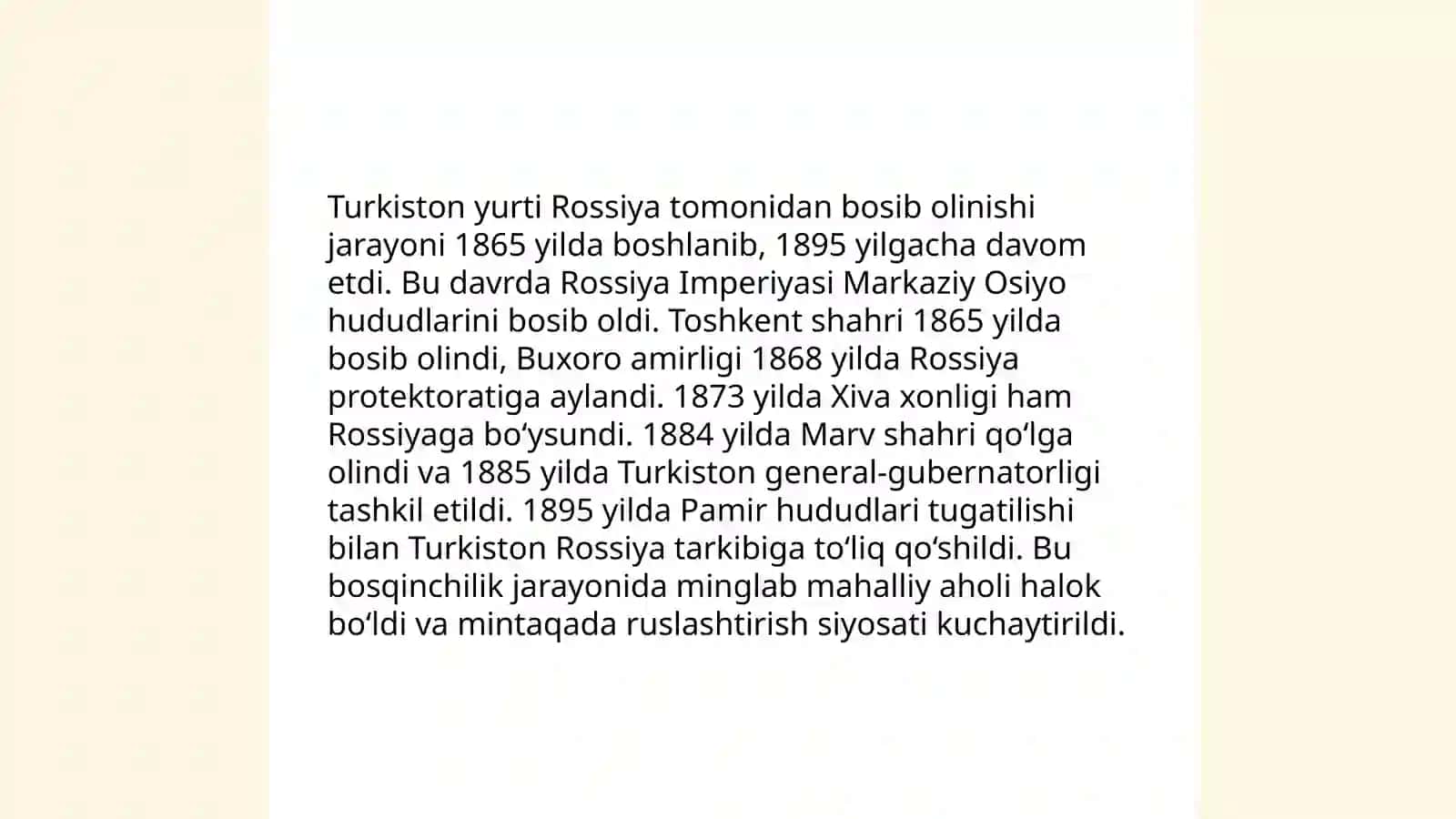 Turkistonda Rossiya imperiyasi mustamlaka boshqaruv tizimining qaror topishi 4
