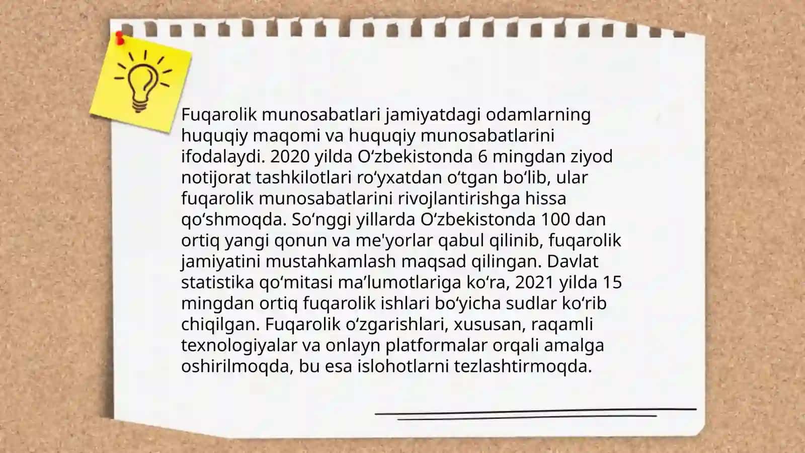 Qonunchilikda oilaviy va fuqarolik munosabatlarni tartibga solishning tarbiyaviy ahamiyati 4