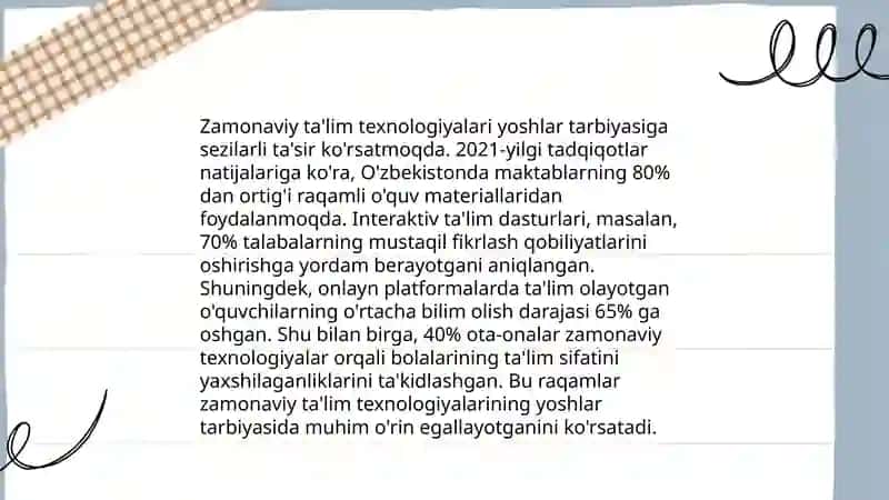 Yoshlar ta'lim tarbiyasi muammolarini tadqiq etishning ilmiy pedagogik metodlari 4