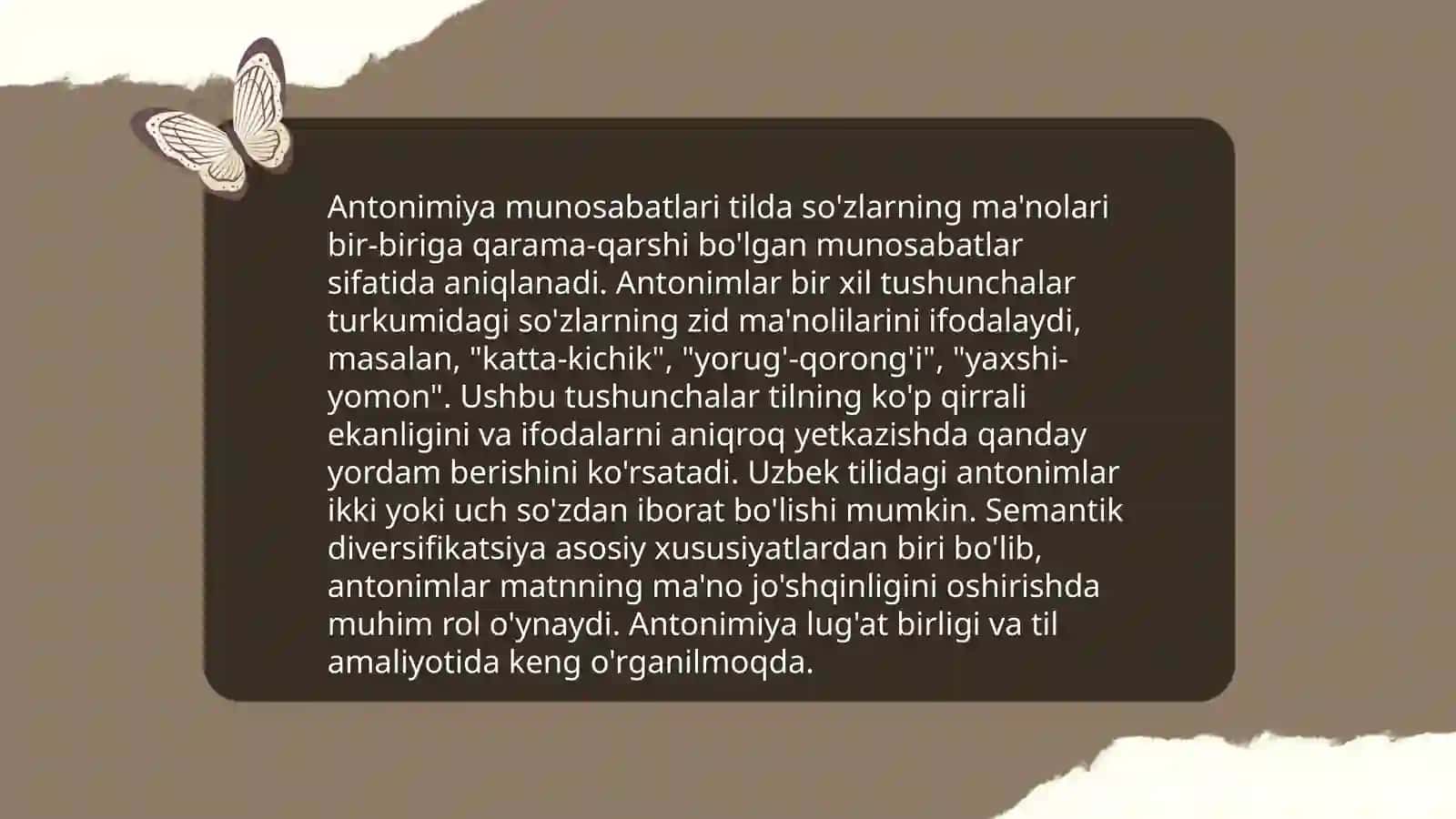 Leksik ma'noning paradigmatik munosabatlari 4