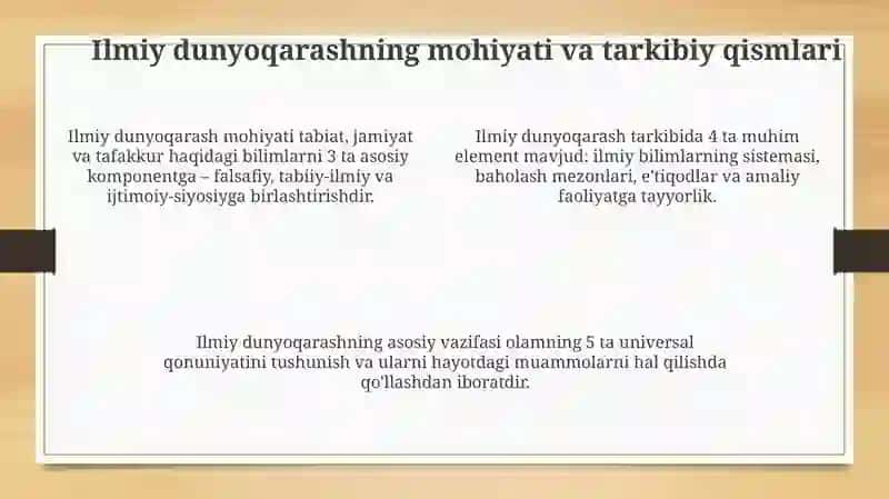 Ilmiy dunyoqarash va aqliy tarbiya 4