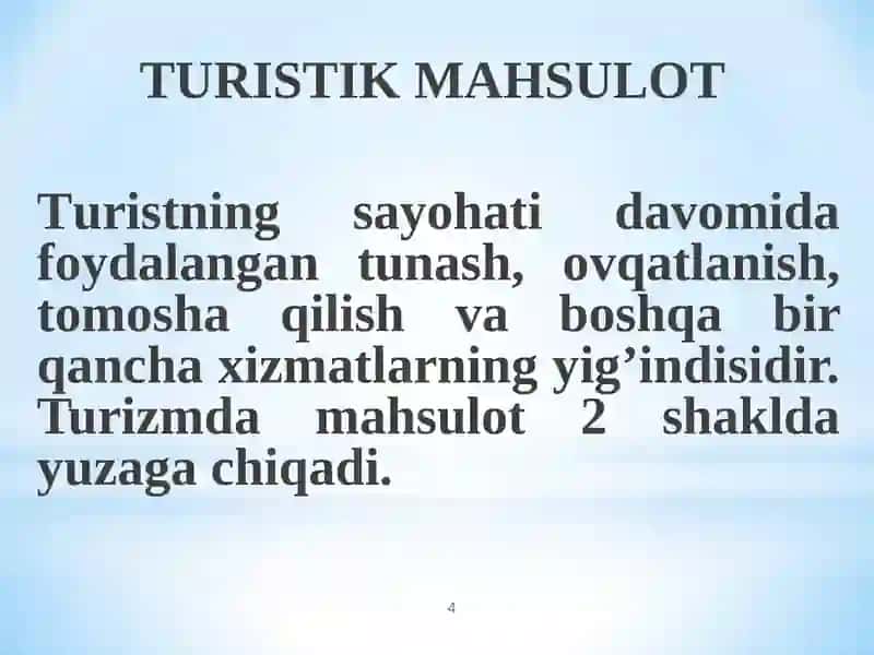 TURISTIK MAHSULOT 4