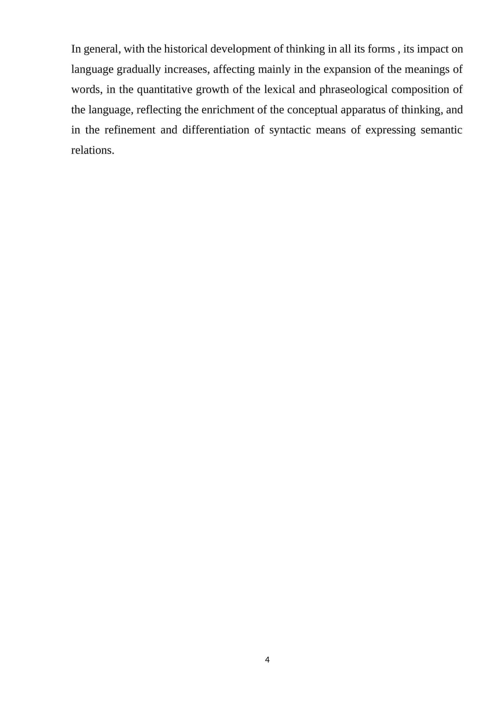 CHARACTERIZE THE RELATION OF LANGUAGE AND THOUGHT 4
