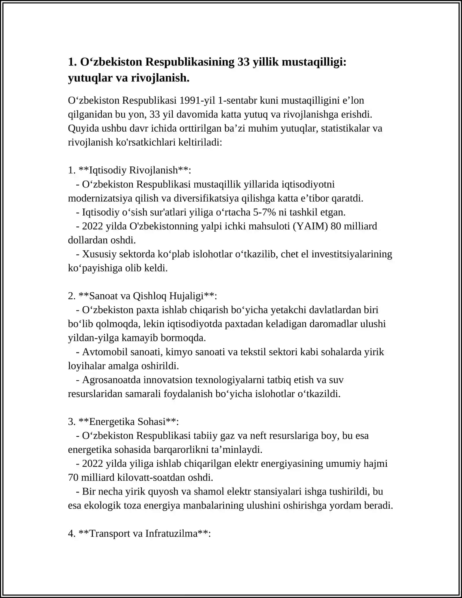 Oʻzbekiston Respublikasining Mustaqilligining 33 Yillik Bayramini Munosib Nishonlash, "Bir Boʻlsak - Yagona Xalqmiz, Birlashsak - Vatanmiz" Shiori Ostida Davra Suhbati 4