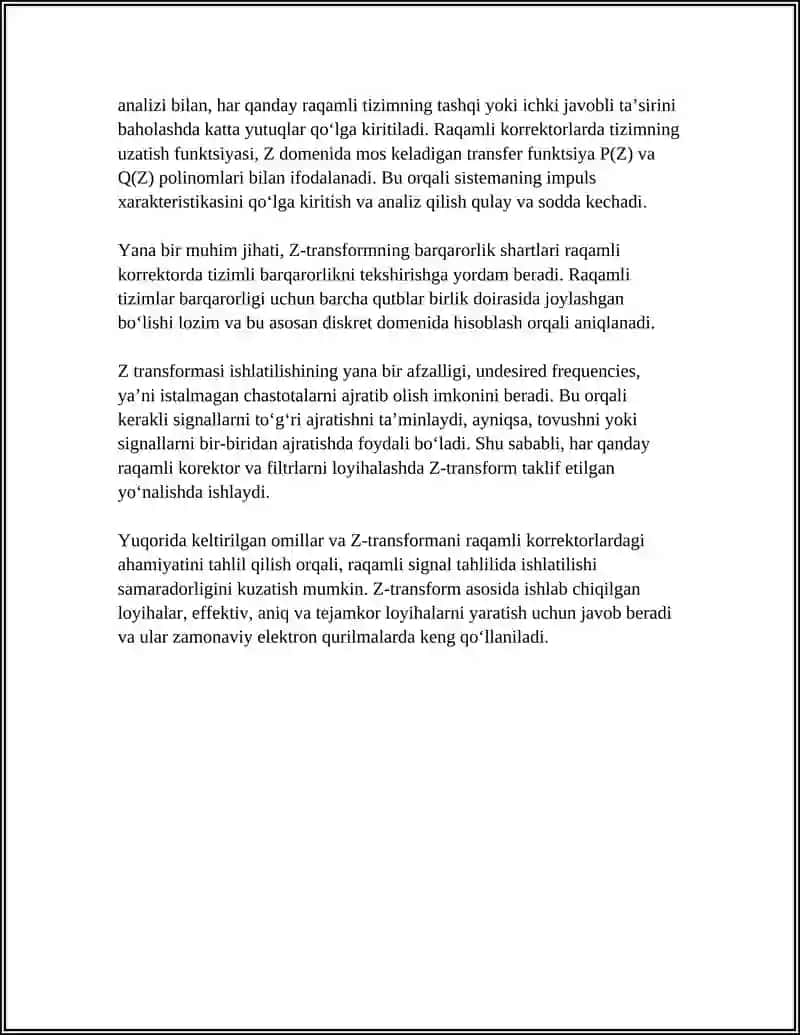 RAQAMLI KORREKTOR LOYIHALASH (Z-EVERTERISHLAR BO‘YICHA) 4