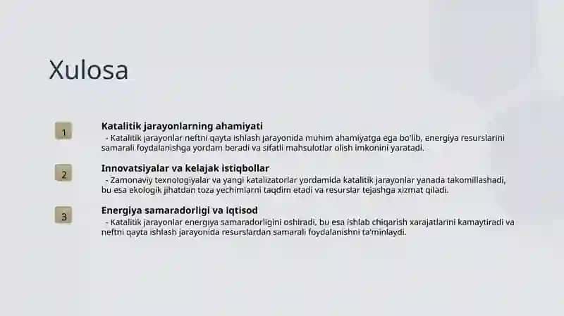 Katalitik kreking va neftni qayta ishlash 4