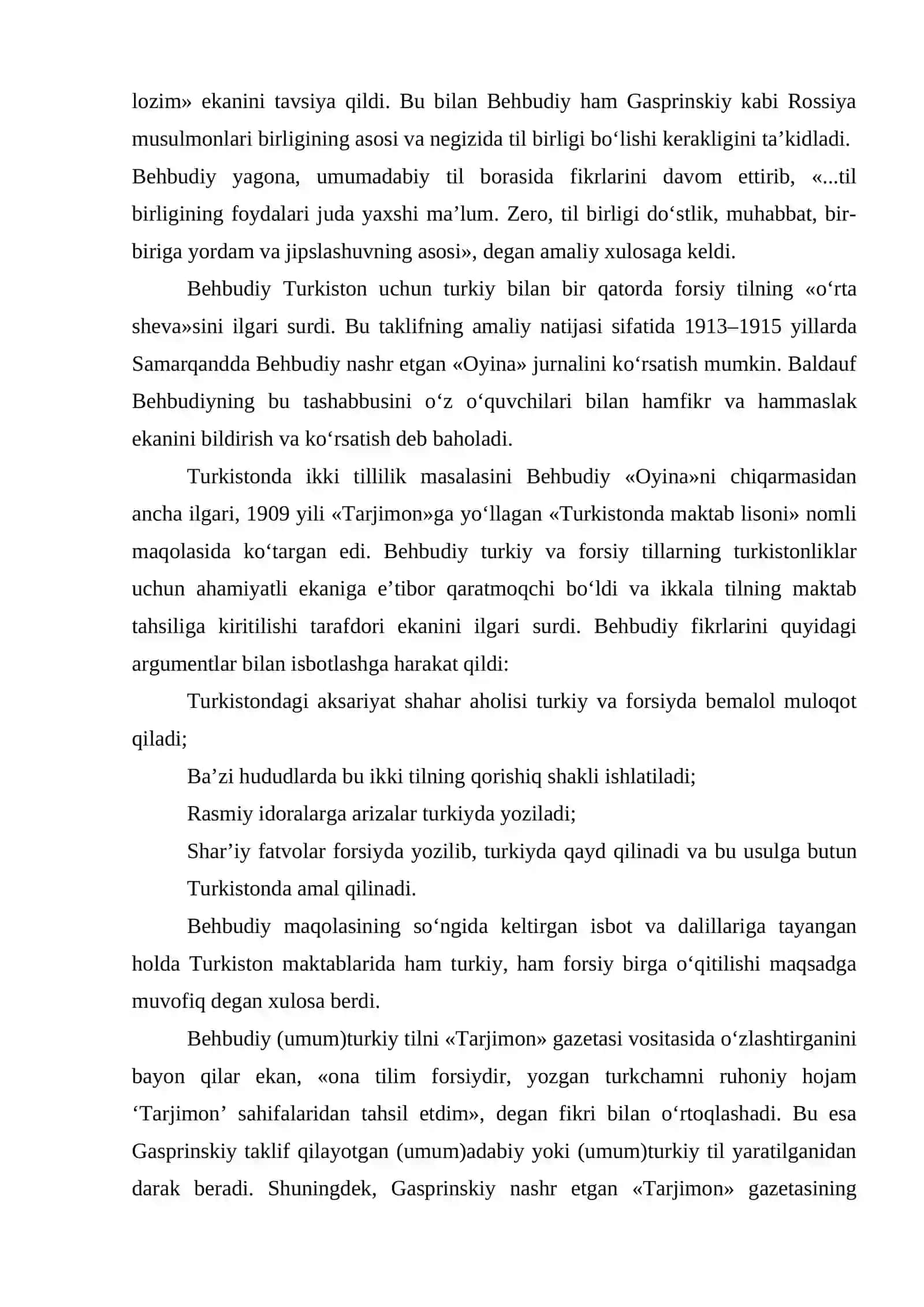 Behbudiyning tilshunoslik sohasiga oid faoliyati 4