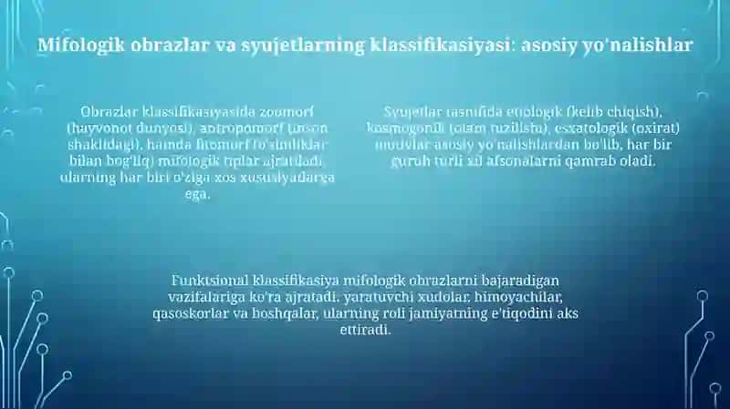 O'zbek folklarshunosligining tadrijiy taraqqiyotga mifologik tasavvurlar tadqiqi 4