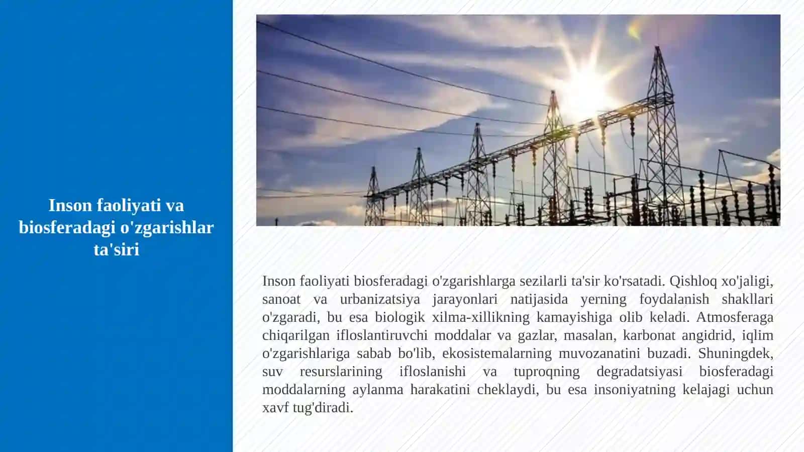 Biosferada energiya va moddalarning aylanma harakati. 4