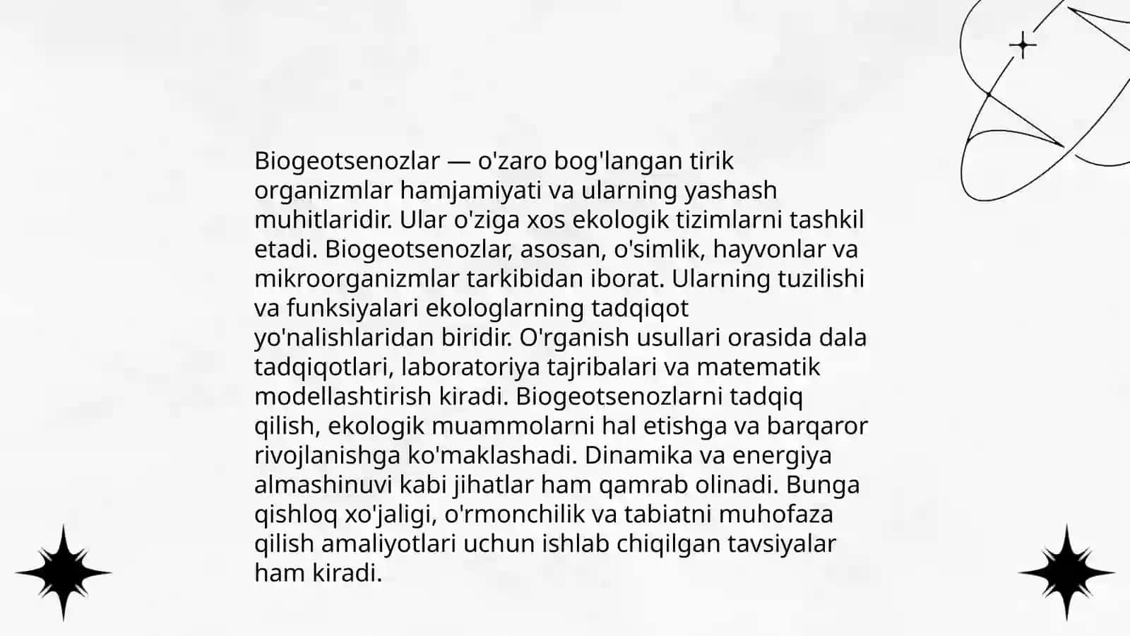 Ekologiya fani va uning bo'limlari,ekologiyaning vazifalari 4