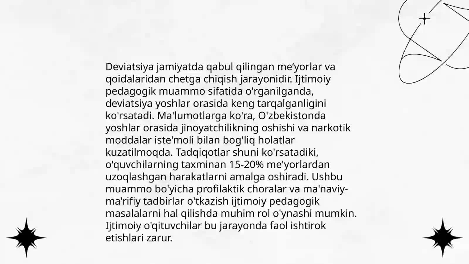 Meyordan ogish va deviatsiya ijtimoiy pedogik muammo sifatida 4