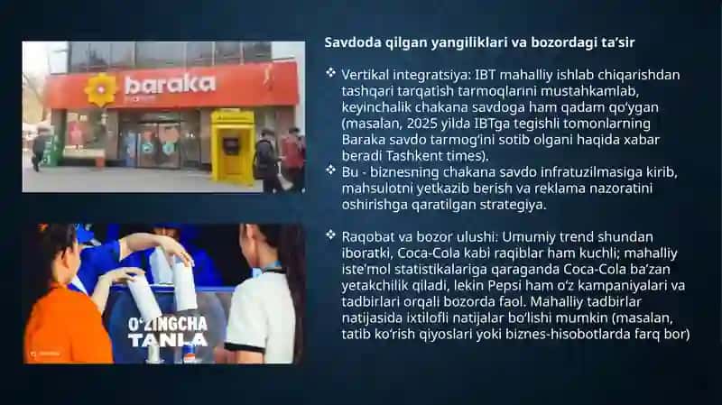 Savdo va marketing texnologiyalarining integratsiyasi: Pepsi O‘zbekiston misolida 4