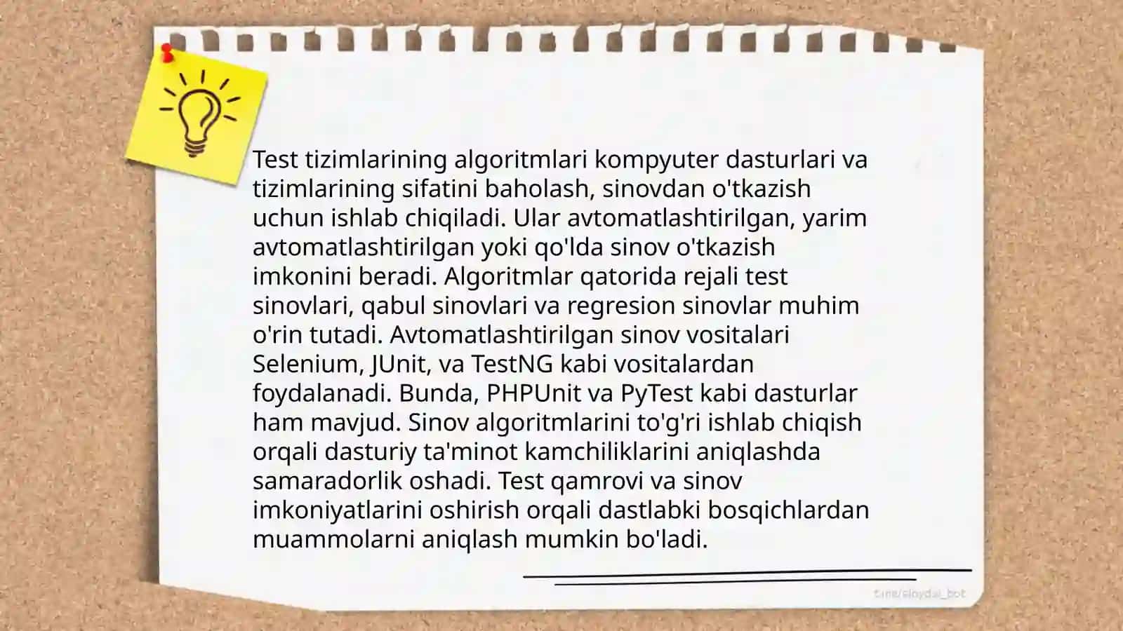 Bilimlarni baholovchi tekshirish tizimlari 4