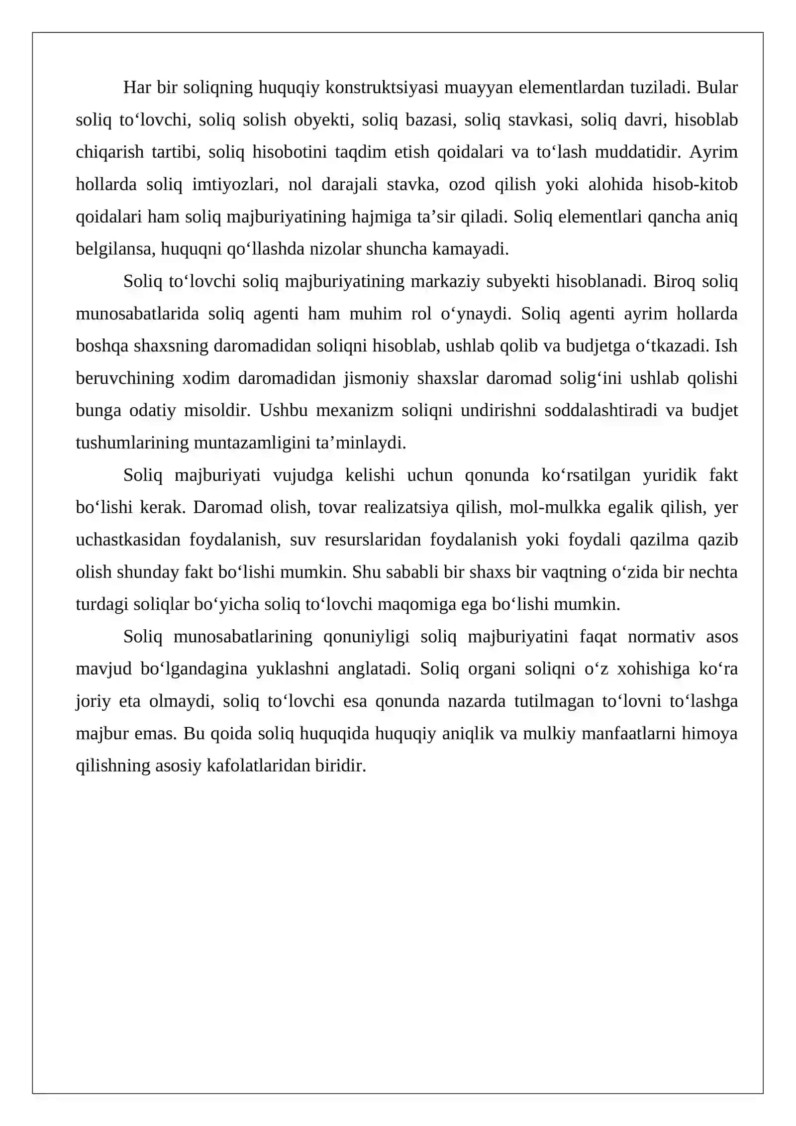 Soliqlar va yig‘imlar tizimi hamda ularning turlari 4