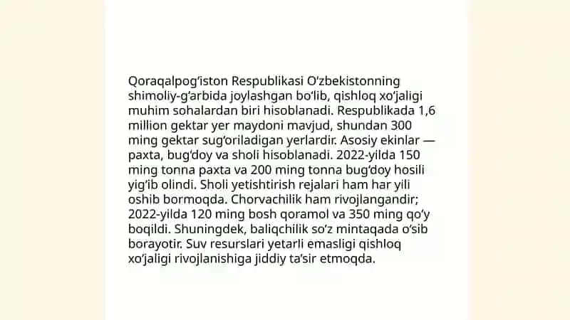 Mustaqillik yillarida Qoraqalpog‘istonning iqtisodiy rivojlanishi 4
