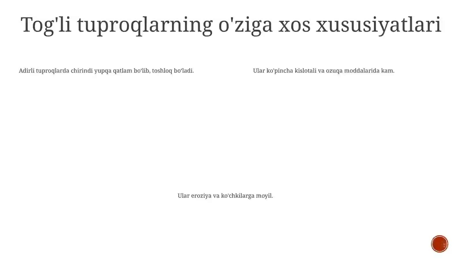 Ózbekistonda Togʻ Va Togʻ Oldi MintaqqasiTuproqlarGeografiyasi 4