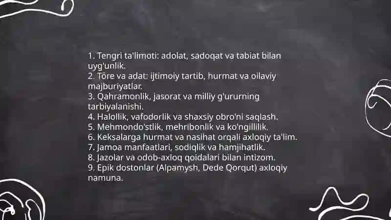 Manaviy tarbiya togrisidagi ilk tasavvurlar, qarashlar talimotlar 4
