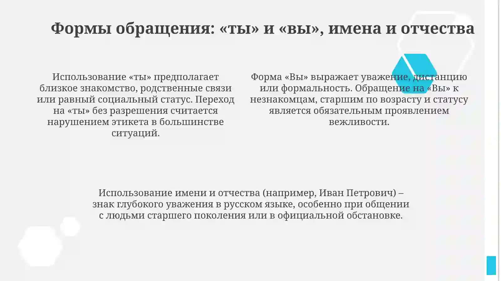 Речевой этикет в русском языке 4