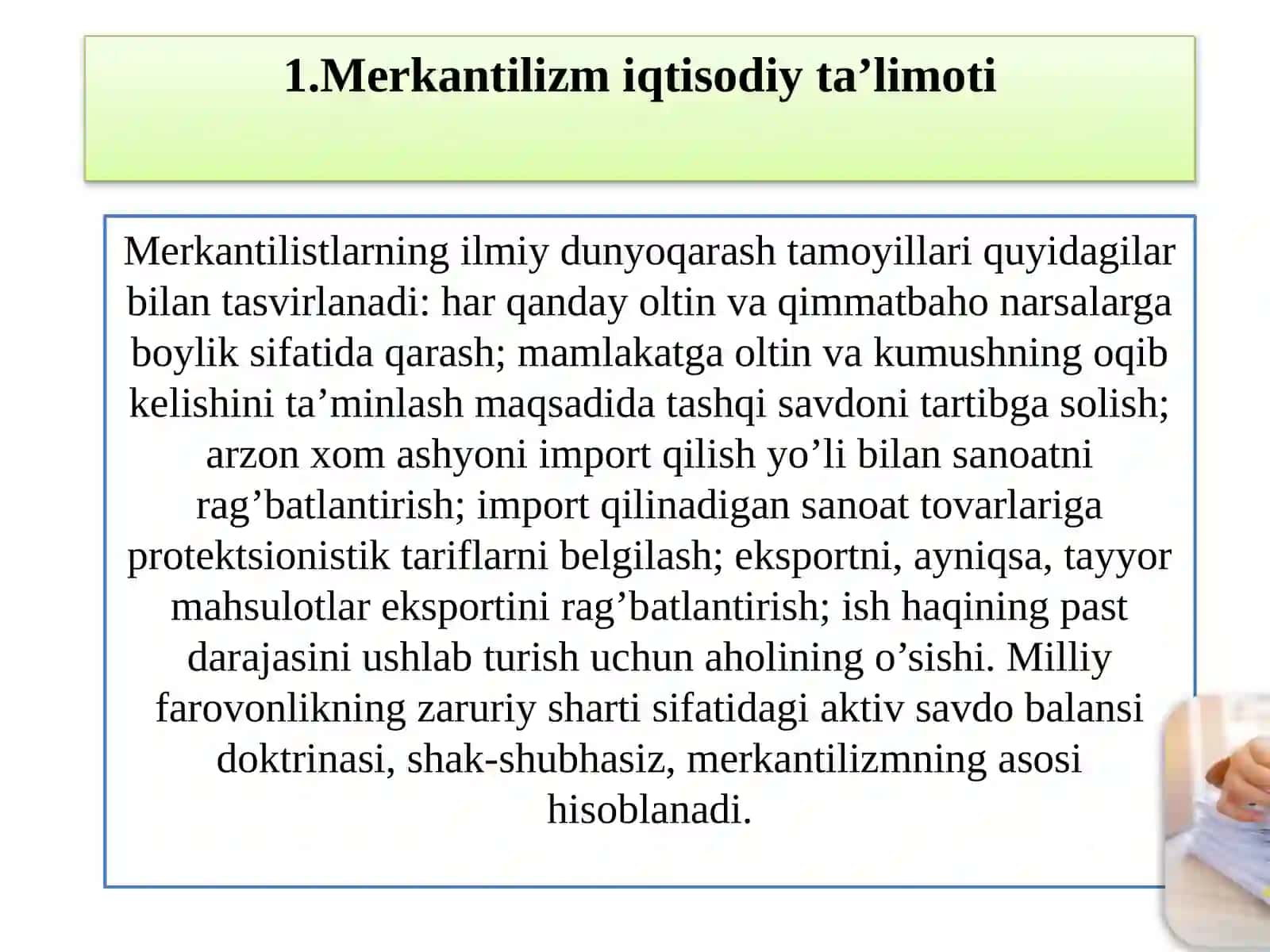 4-MERKANTILIZM IQTISODIY TA’LIMOTI 4