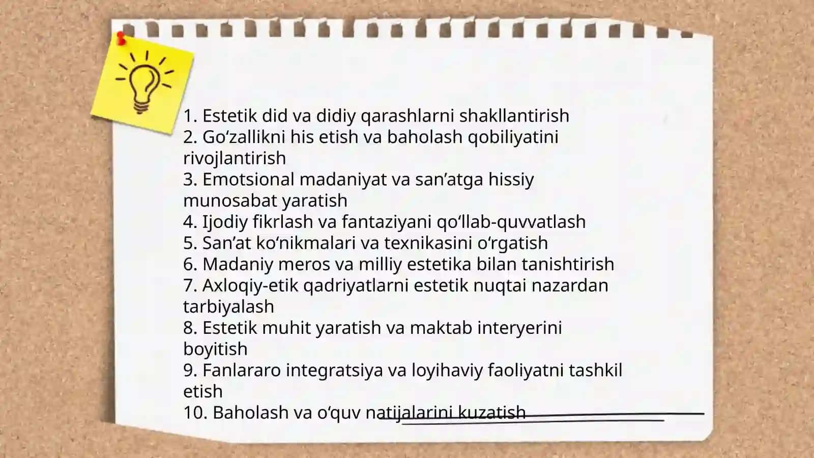Estetik tarbiya berish vazifalari, metodlari va vositalari 4