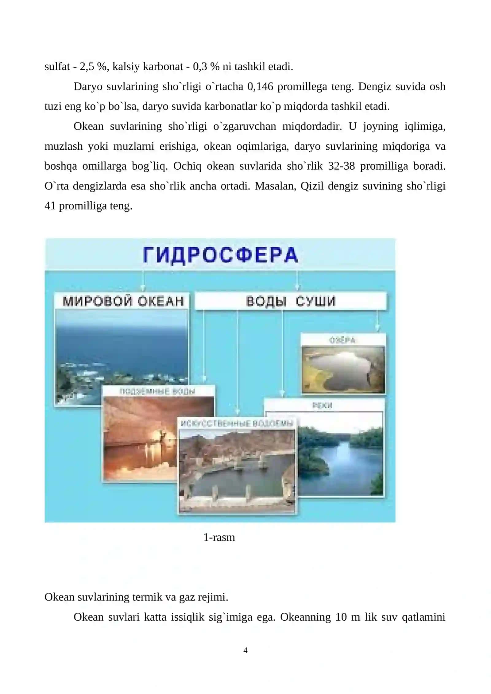 Gidrosfera va uning tarkibiy qismlari 4
