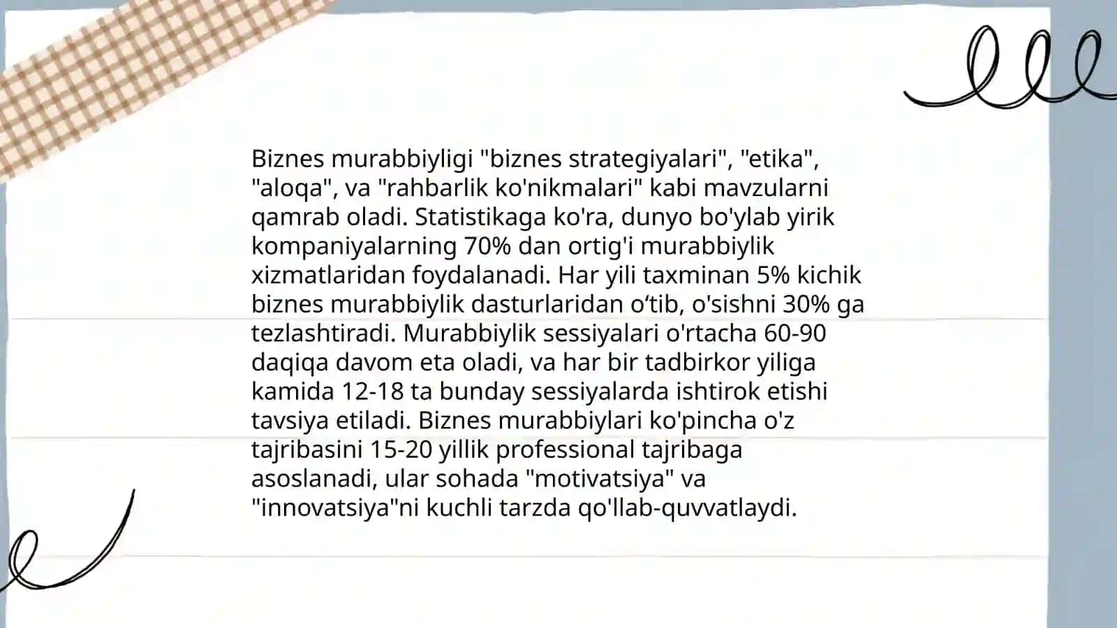 Tashkilotning maqsadlari va biznes murabbiyligi metodologiyasini qollash ehtiyojlari 4