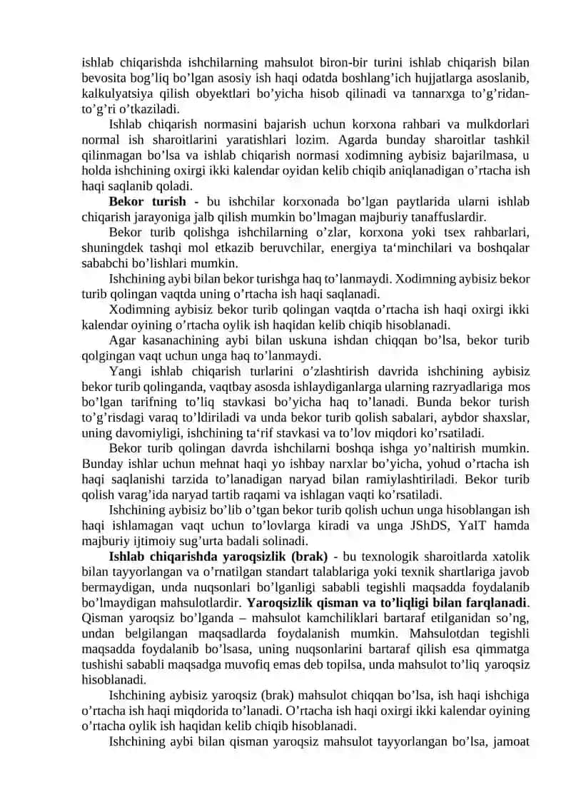 Moddiy, mehnat haqi va ustama xarajatlar hisobi 4