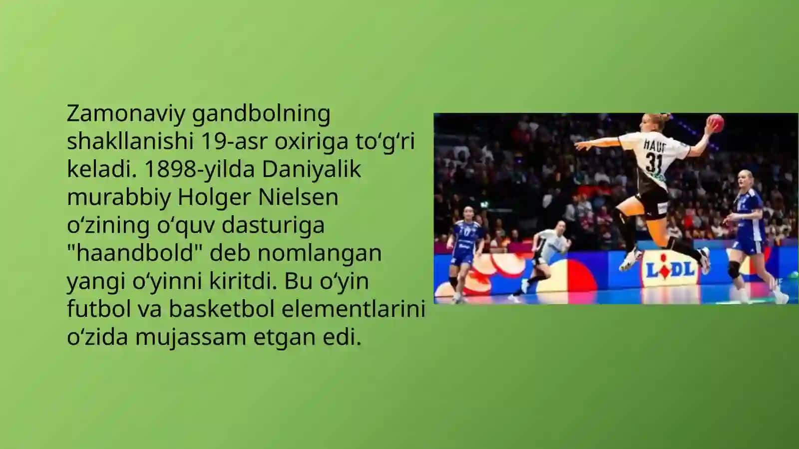 Gandbol o'yinining paydo bo'lgan bo'lishi va rivojlanish tarixi 4