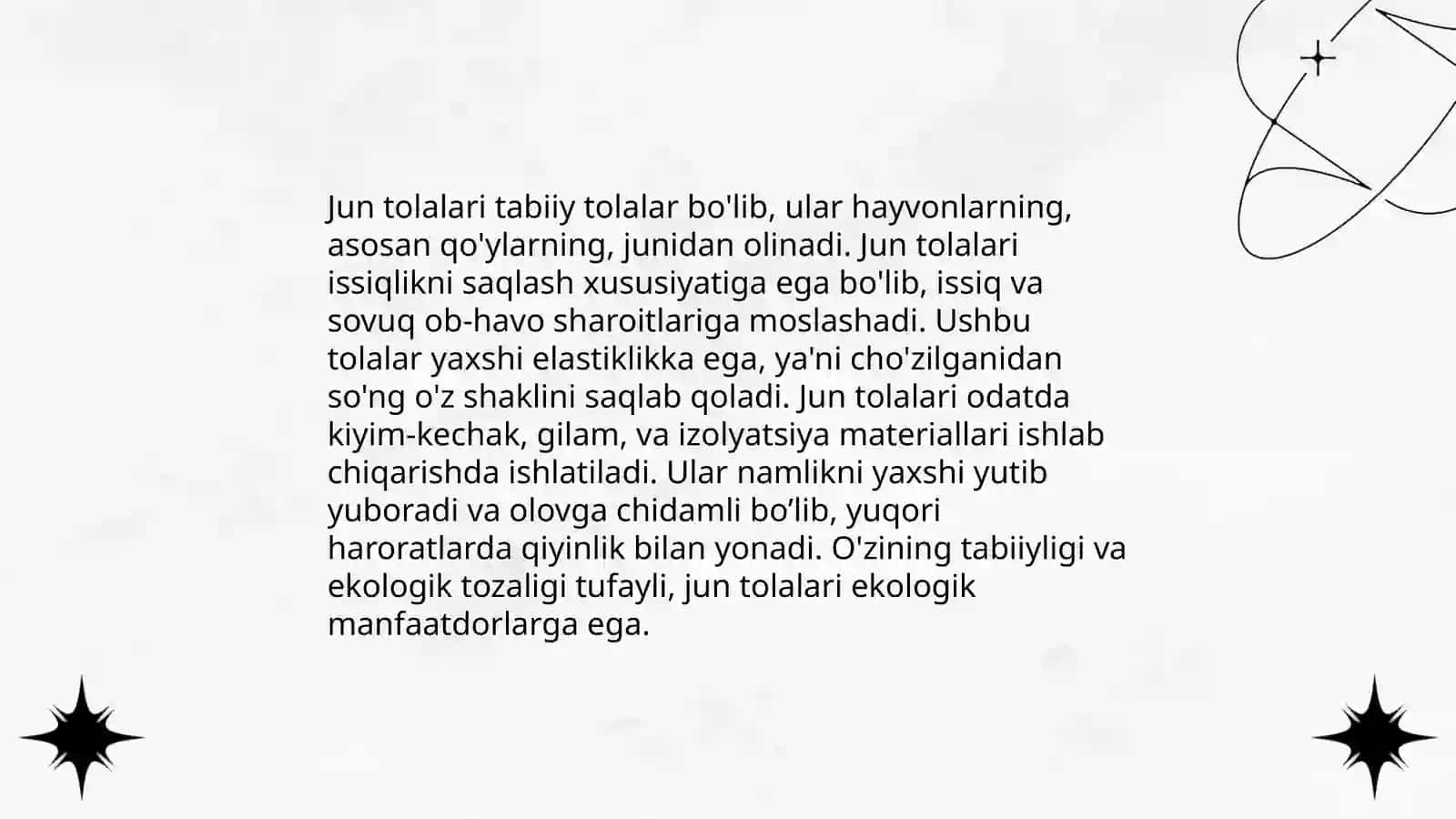Tabiiy va kimyoviy tolalar 4