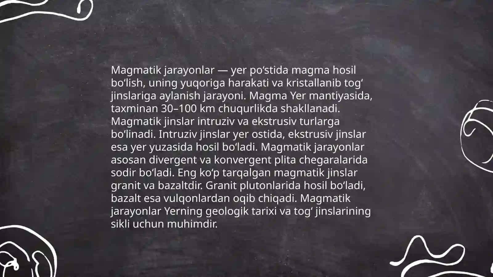 Endogen va ekzogen jarayonlar geokimyosi 4