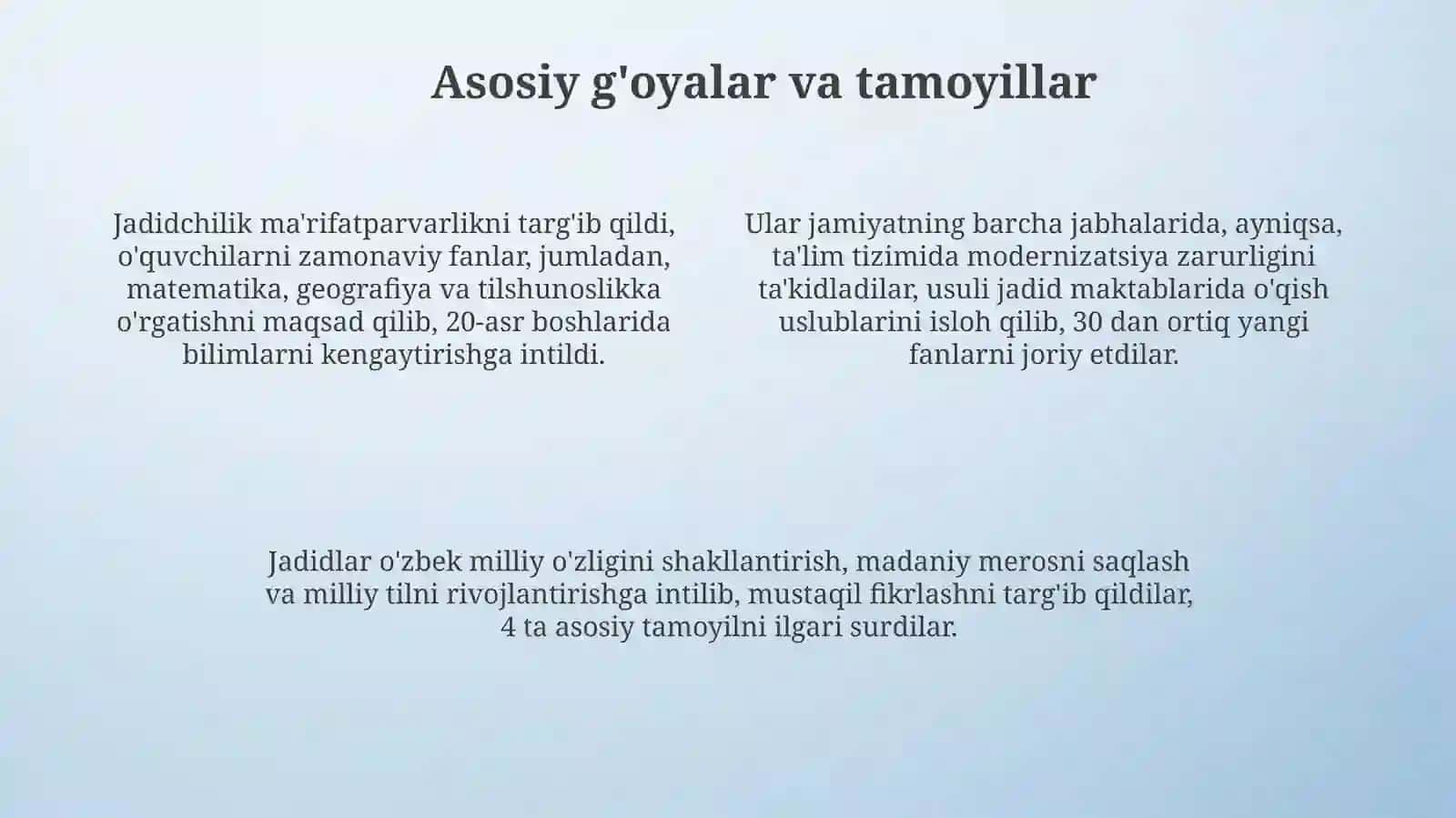 Jadidchilik: Ta'rifi, Asosiy G'oyalari va Tamoyillari 4