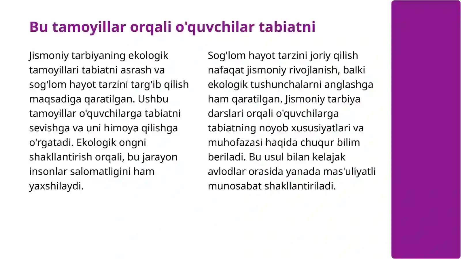 Muvaffaqiyatli jismoniy tarbiya uchun 4