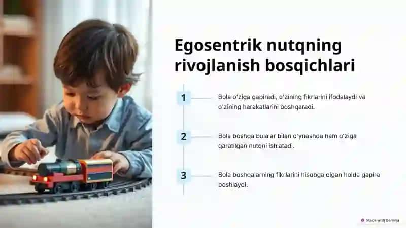Egosentrik nutqning mohiyati va xususiyatlari 4