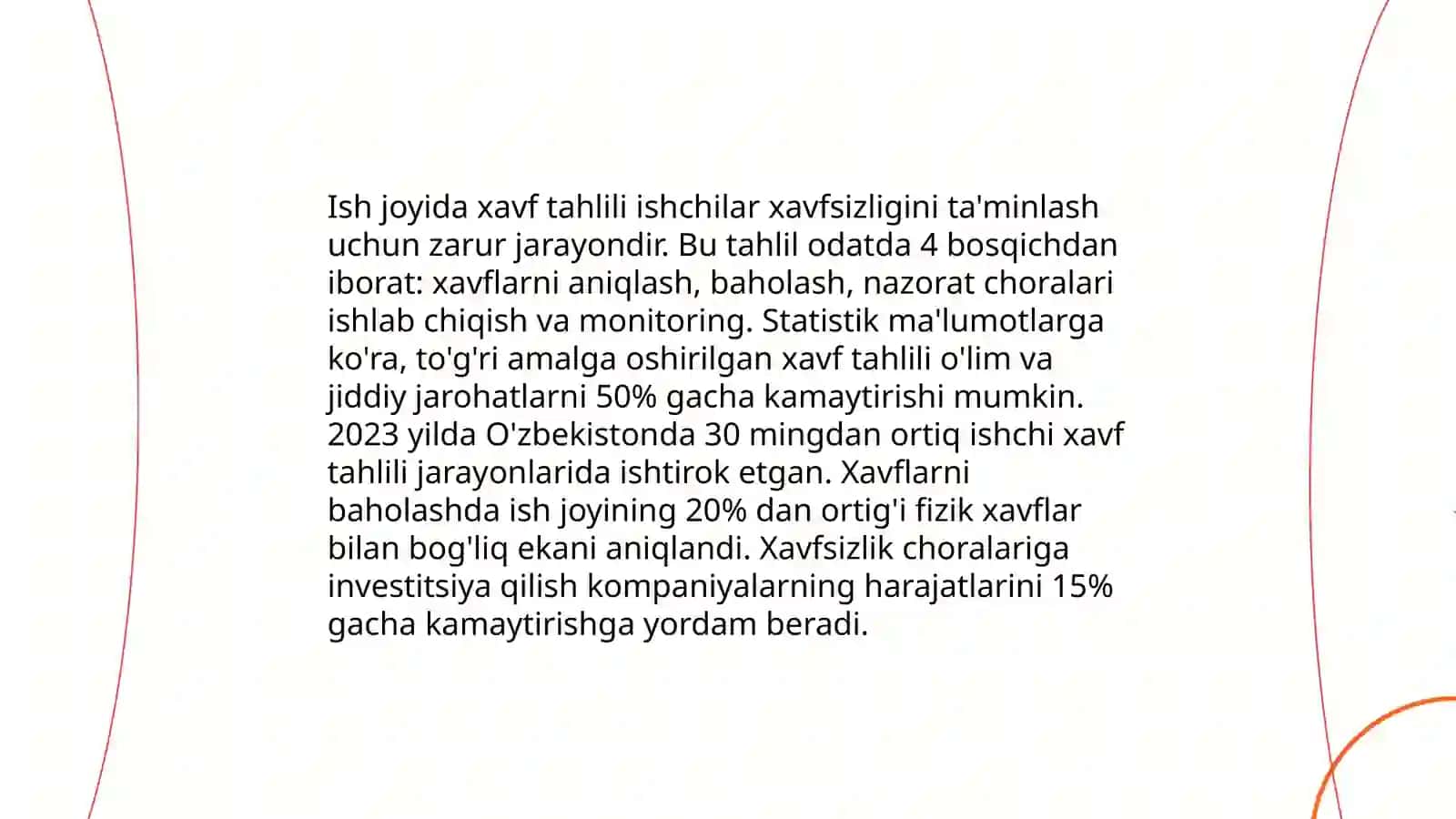 Ishlab chiqarishda Baxtsiz Xodisalarni Tahlil Qilish Uslublari va Jarohatlanish Ko‘rsatkichlarini Aniqlash 4
