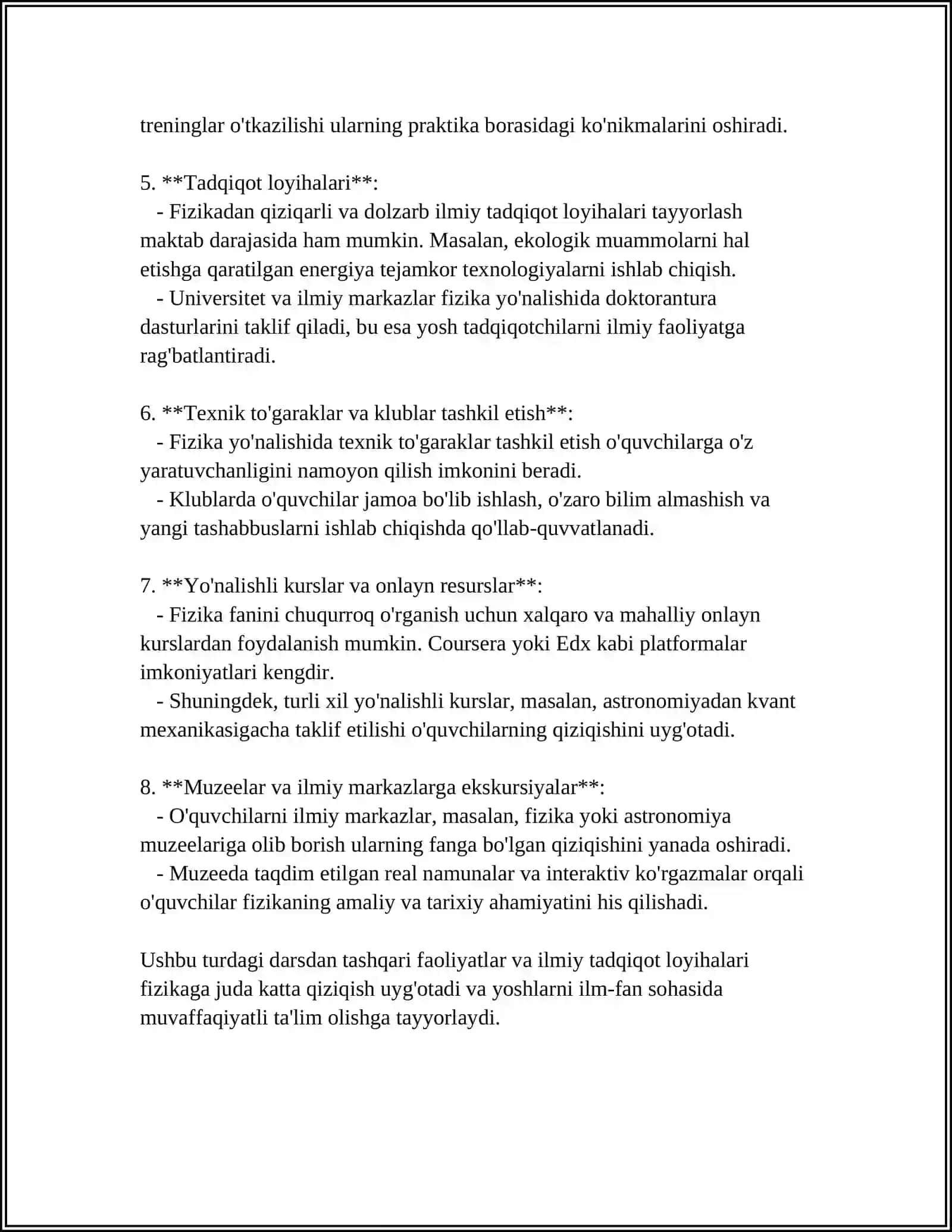 FIZIKADAN DARSDAN TASHQARI ISHLARNING AHAMIYATI 4