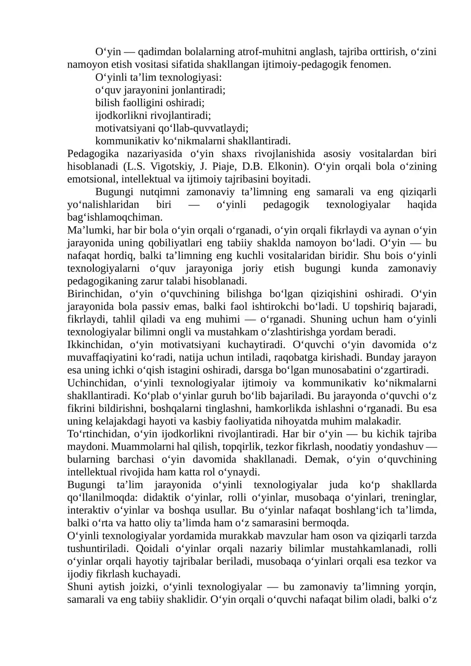 O’yinli ta’lim texnologiyasi 4