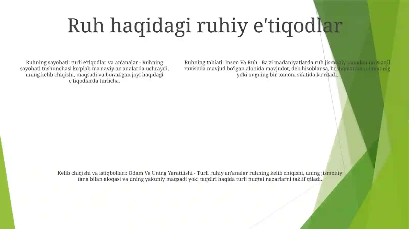 Inson Va Ruh,Odam Va Uning Yaratilishi,Insonning Yaratilishi Xaqidagi Turli Fikrlar 4