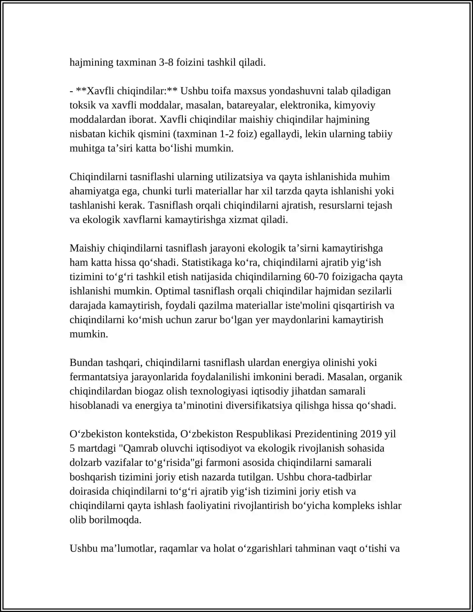 MAISHIY CHIQINDILAR VA ULARNI QAYDA ISHLASH 4