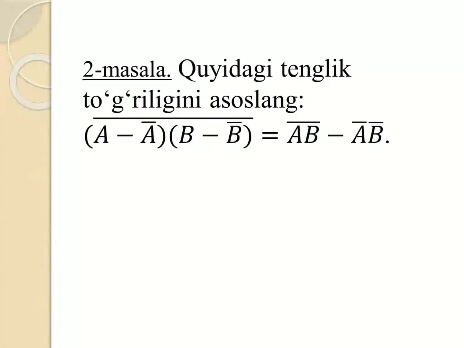 O’RTACHA QIYMATLAR 4